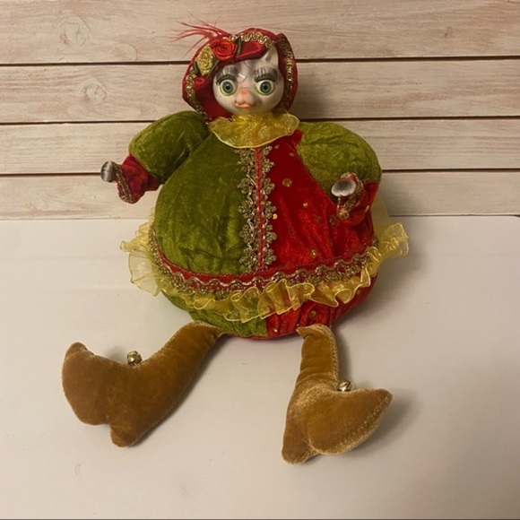 Funny Jester Fat Cat‎ Shelf Sitter - Picture 2 of 7